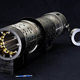 Pot broach with broach bars and calibrating rings for broaching outer splines
