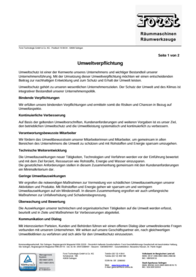 FORST Umweltverpflichtung